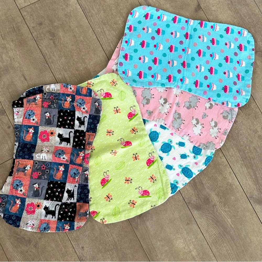 Handmade Burp Cloths baby girl - Picture 4 of 7